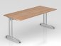 Preview: Schreibtisch Berlin 180 cm Nussbaum